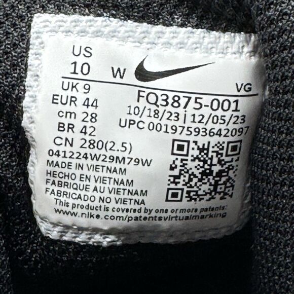 Nike Alpha Menace 4 Shark Football Cleats Size 10 WIDE Black White FQ3875-001 - Picture 9 of 9